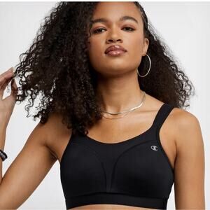 Champion Women Sports Bra’s lot of 3 Sz. 34D Black high Impact Full Support EUC